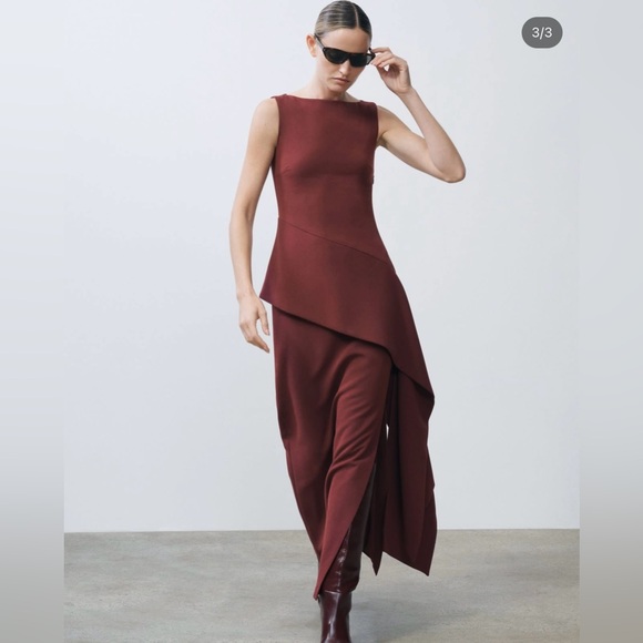 SRG Eloise Dress XS NWT Oxblood Sofia Richie Grainge - Picture 10 of 16